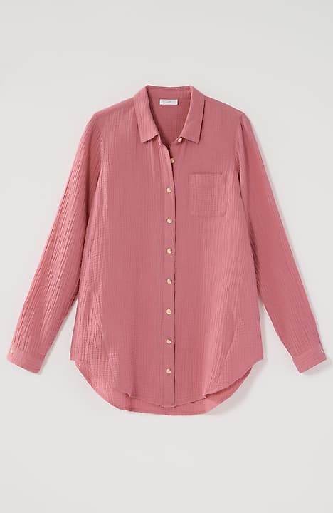cotton-gauze a-line tunic