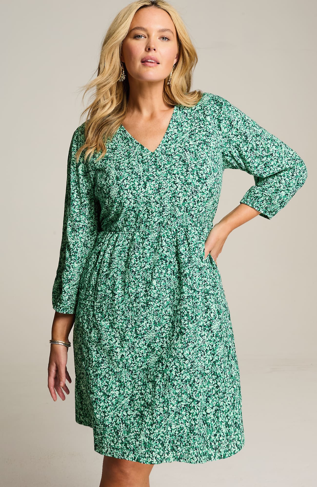 Jjill J.jill Textured V-neck A-line Dress