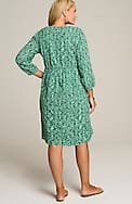textured v-neck a-line dress