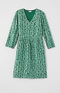 textured v-neck a-line dress