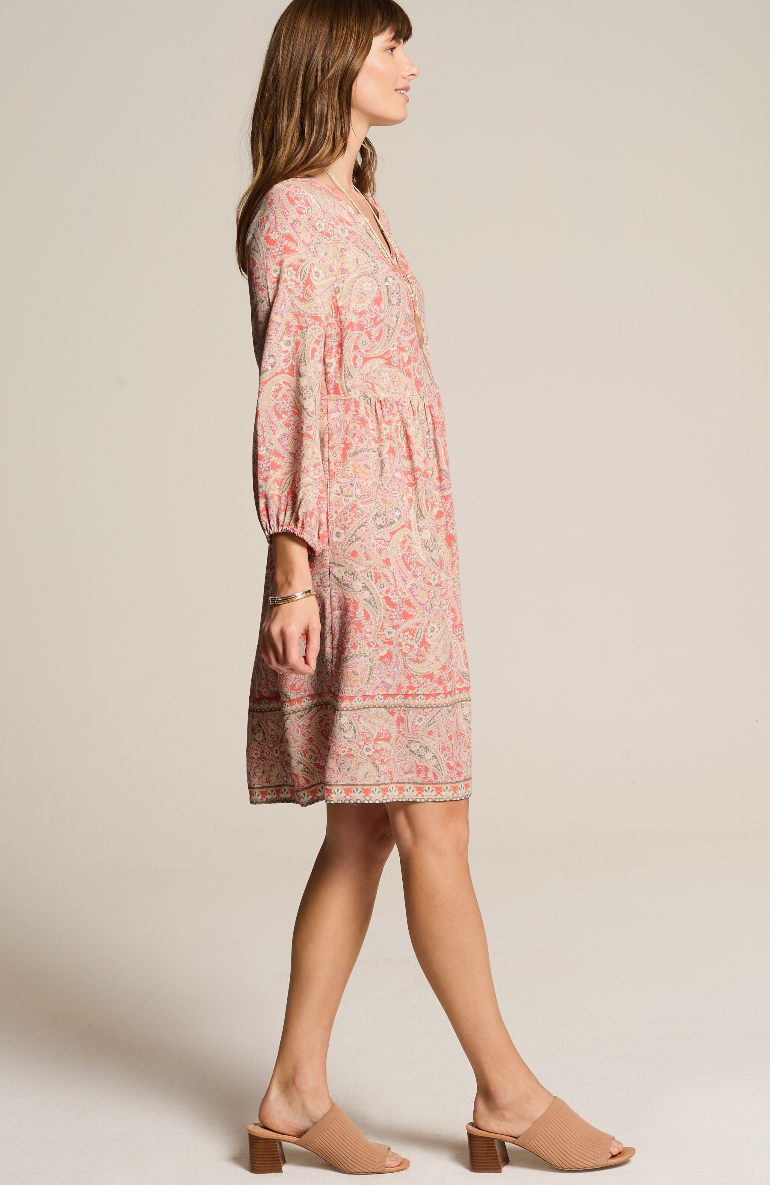a-line peasant dress