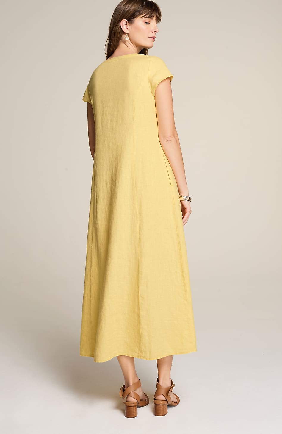 sianna linen bustier smocked dress Cloud 21 main image 1