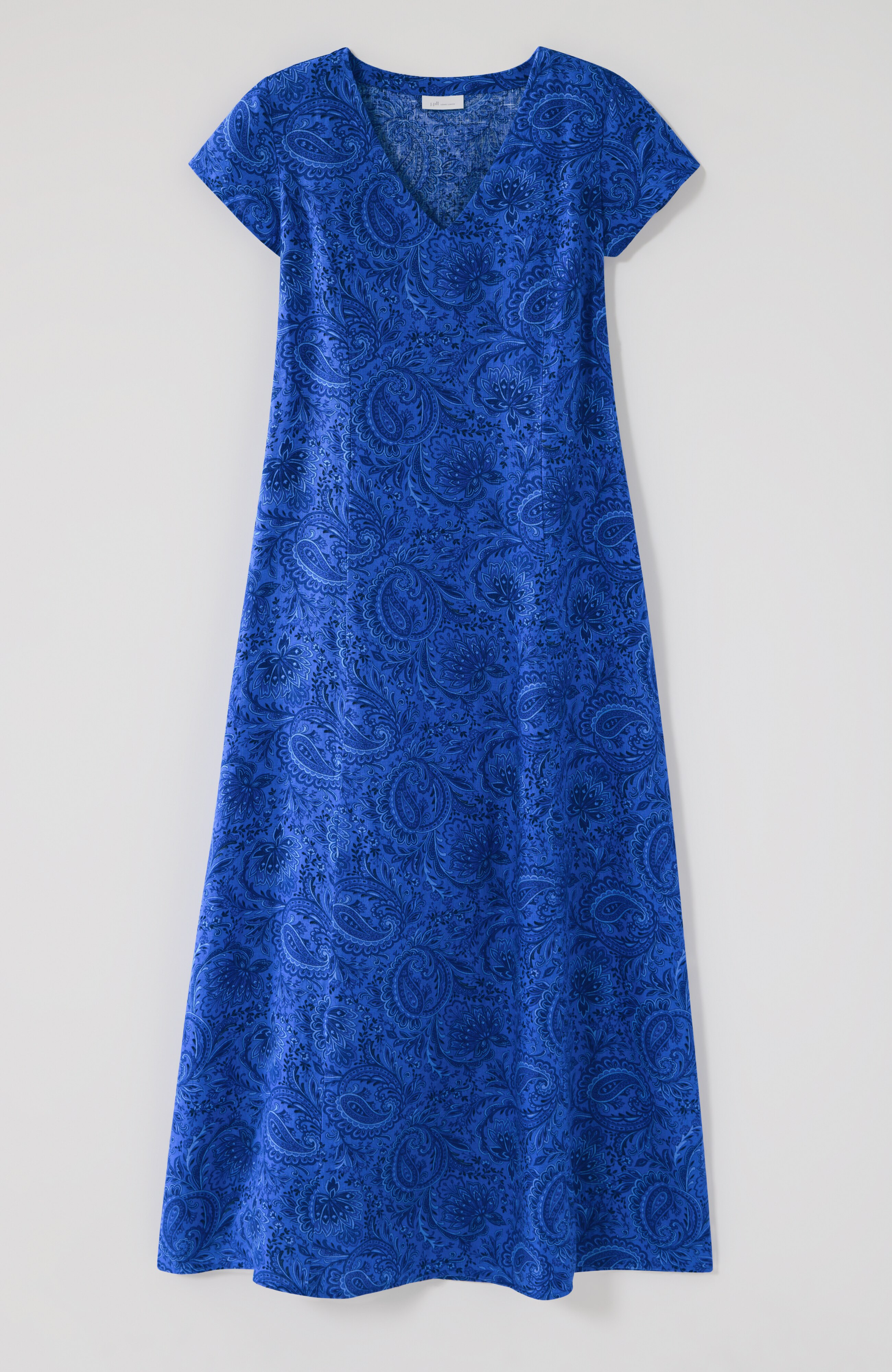 linen v-neck maxi dress