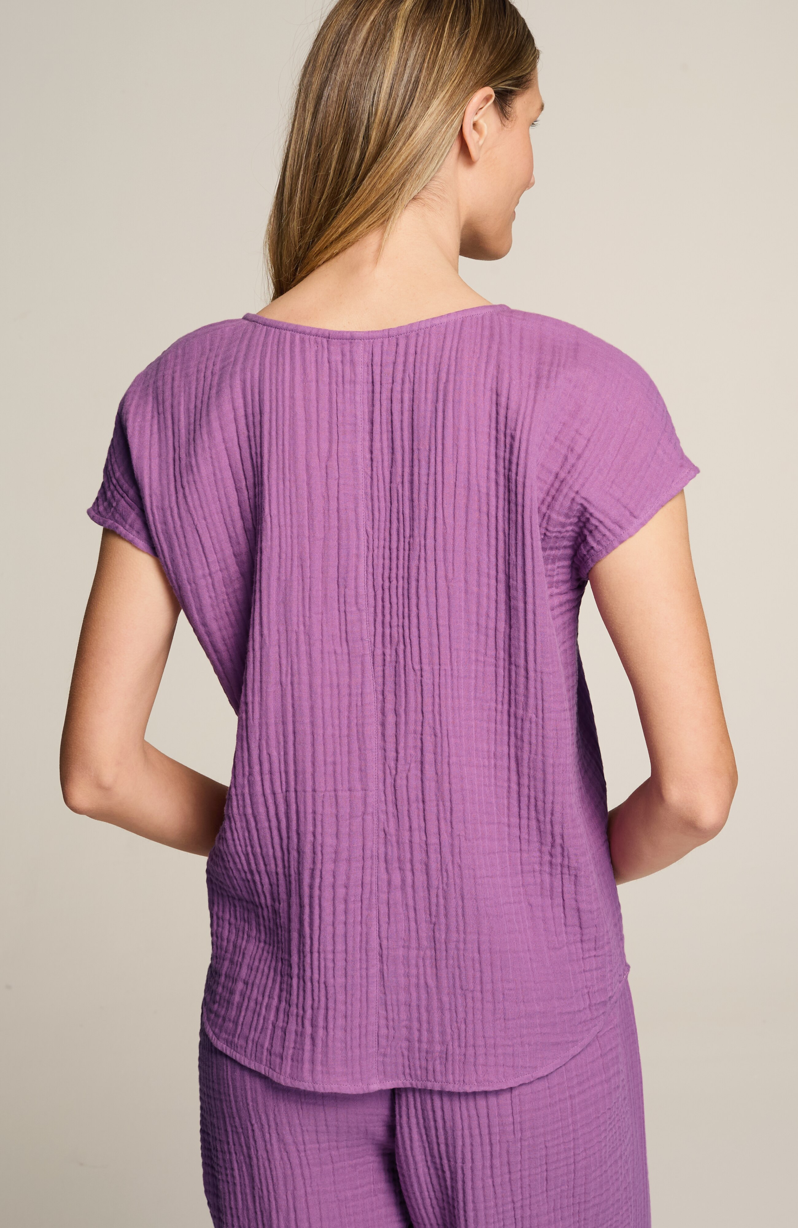 sleep cotton-gauze relaxed tee