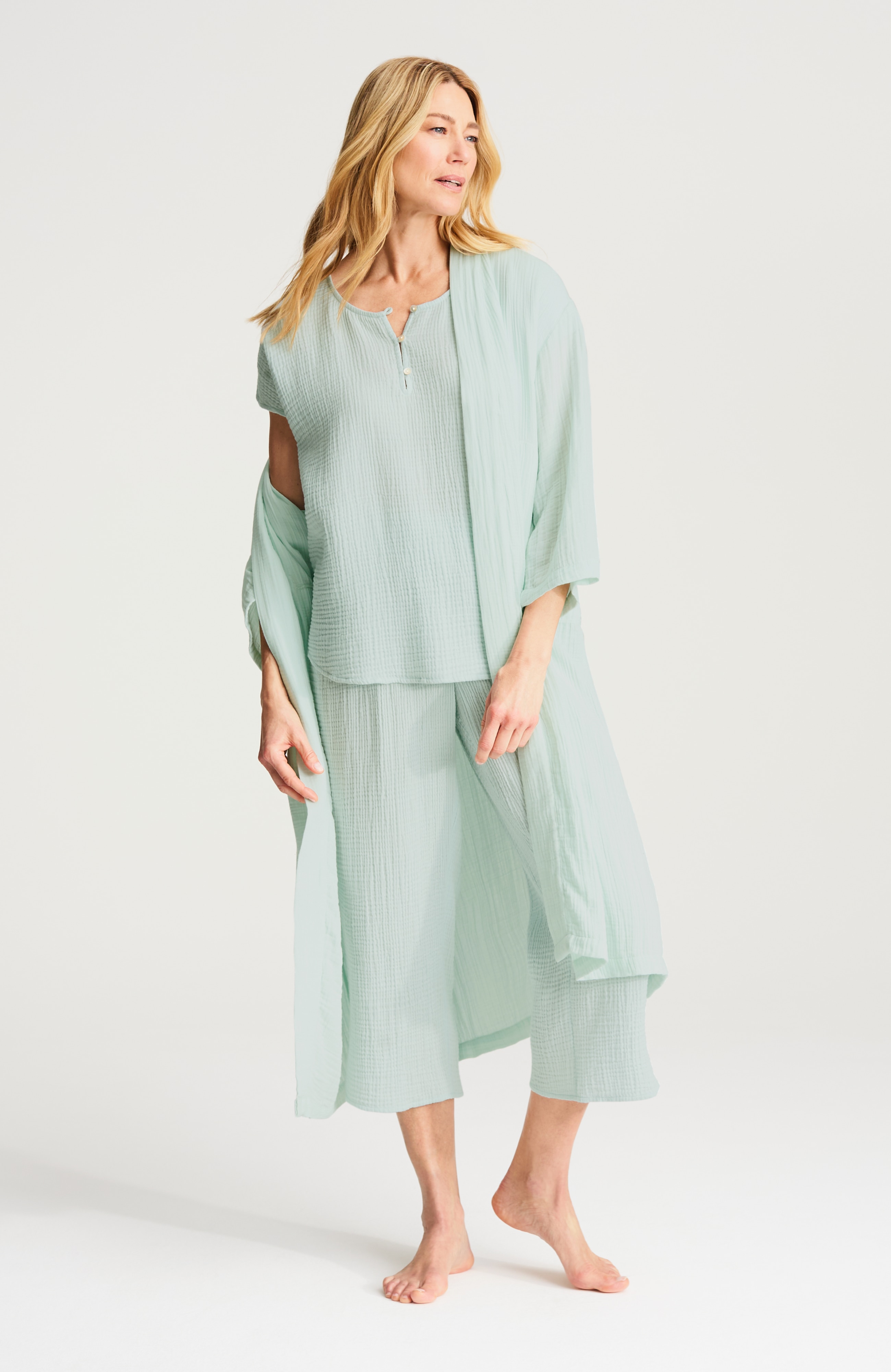 sleep cotton-gauze relaxed tee