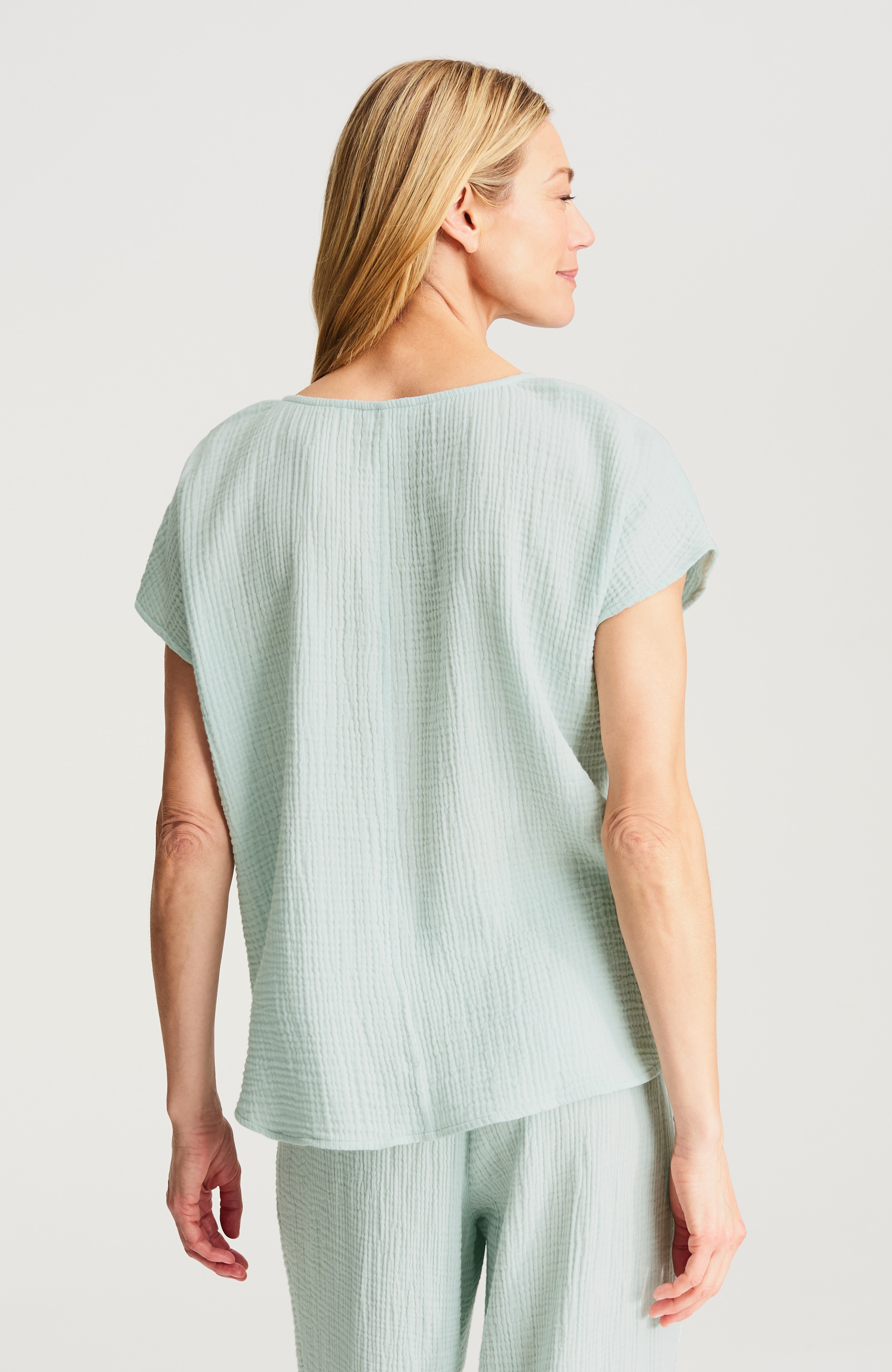 sleep cotton-gauze relaxed tee