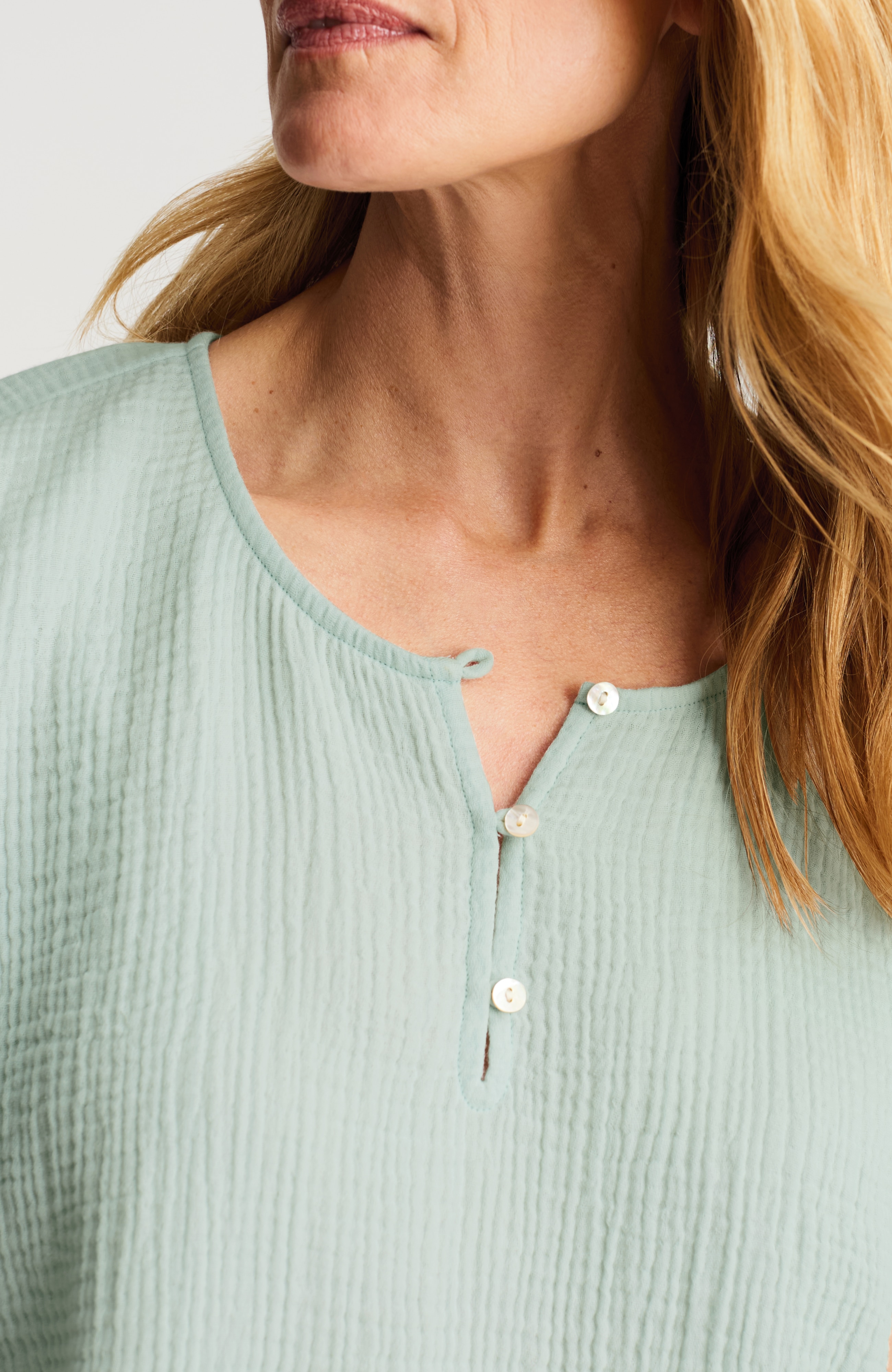 sleep cotton-gauze relaxed tee