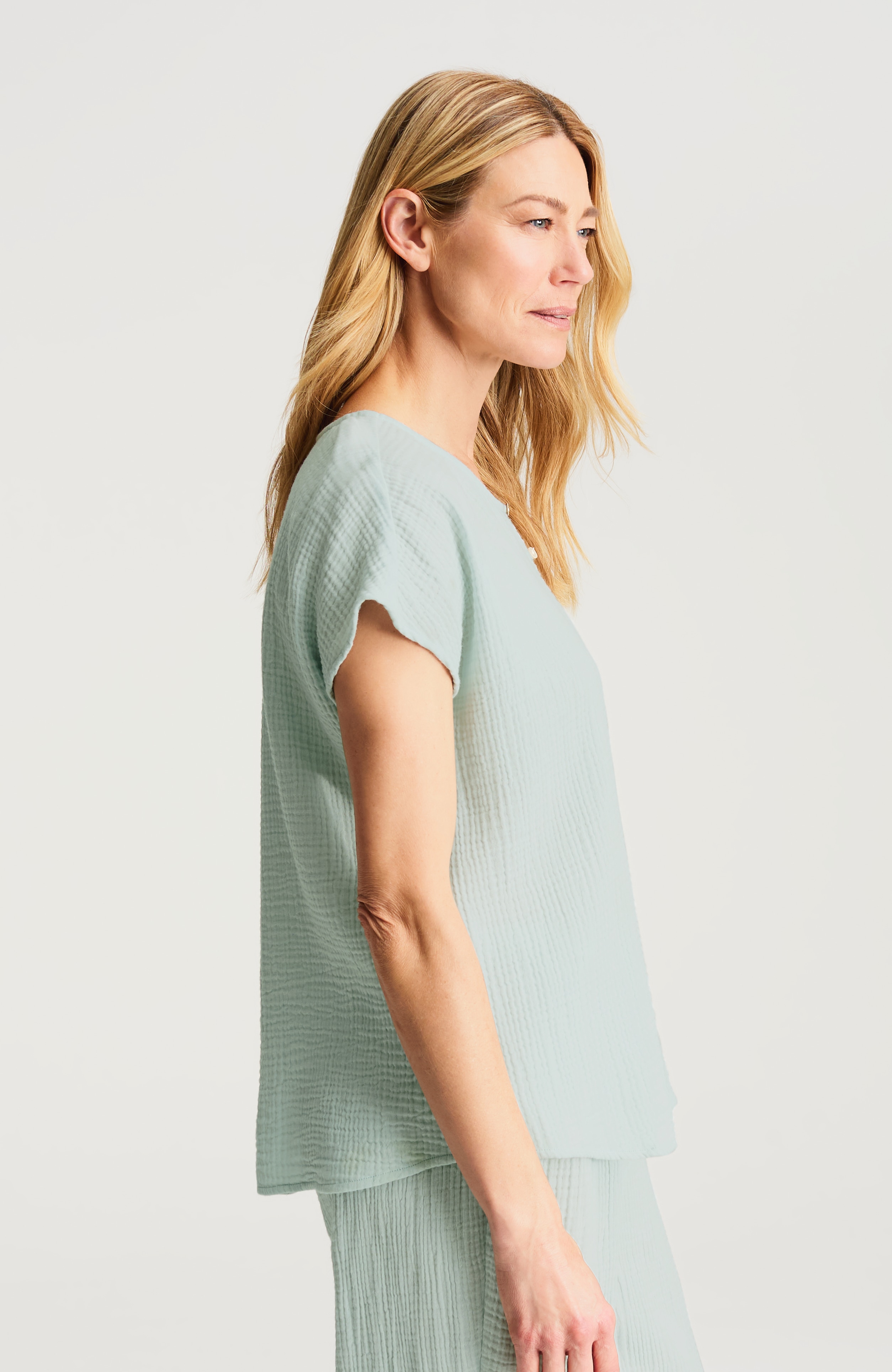sleep cotton-gauze relaxed tee