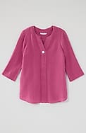 pure jill cotton-gauze one-button tunic