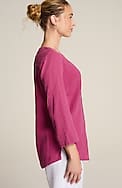 pure jill cotton-gauze one-button tunic