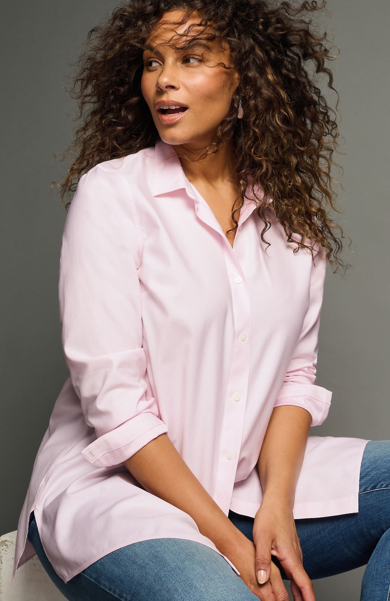 JJILL J.JILL NON-IRON A-LINE TUNIC 