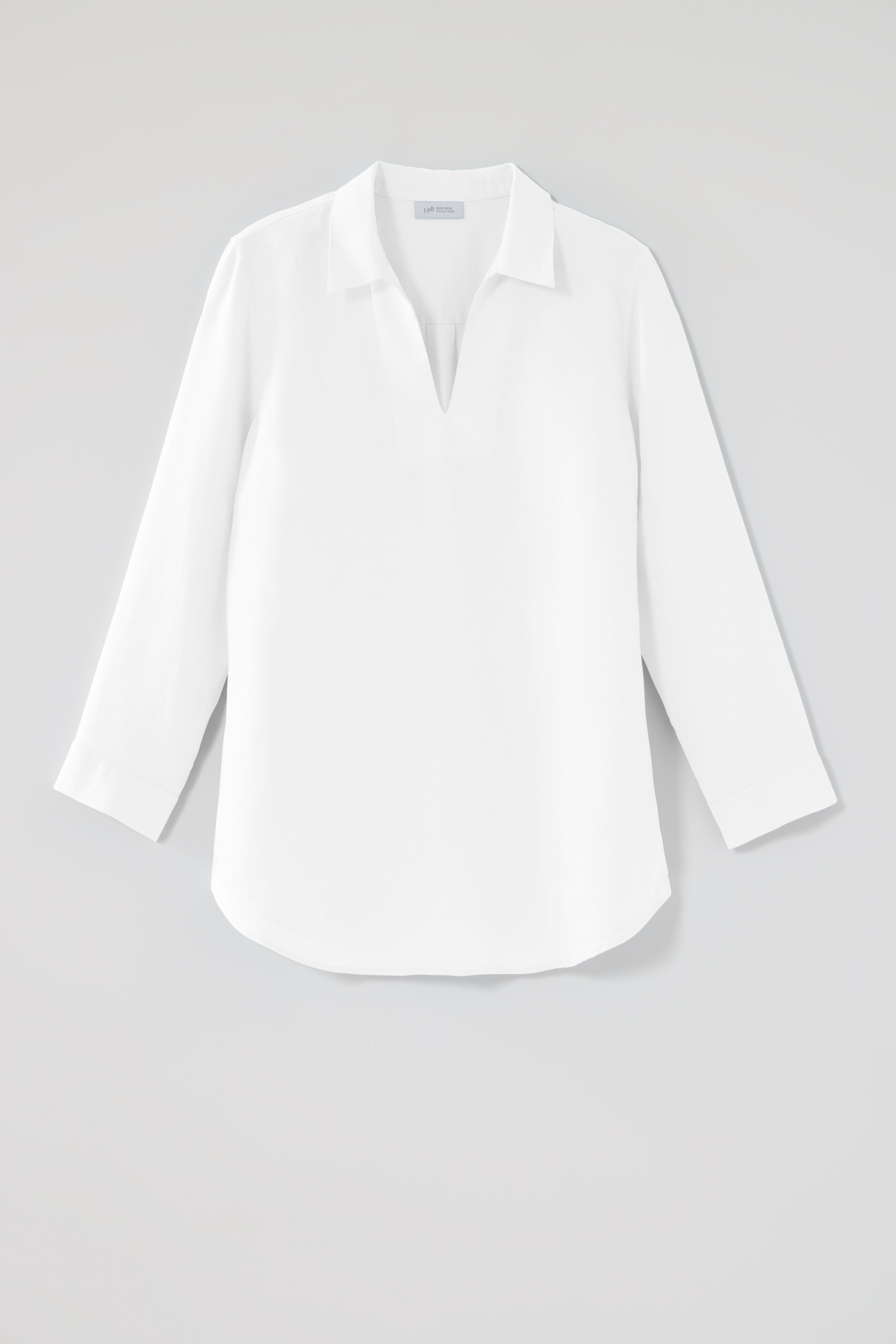 NON-IRON LINEN POPOVER SHIRT | JJill