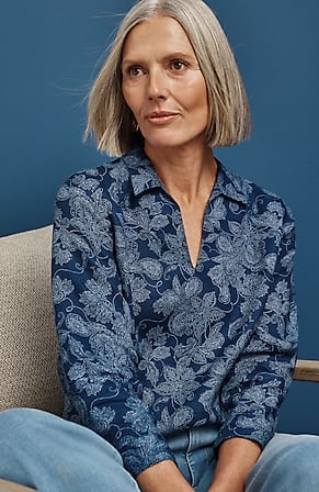 Image for Non-Iron Linen Popover Shirt