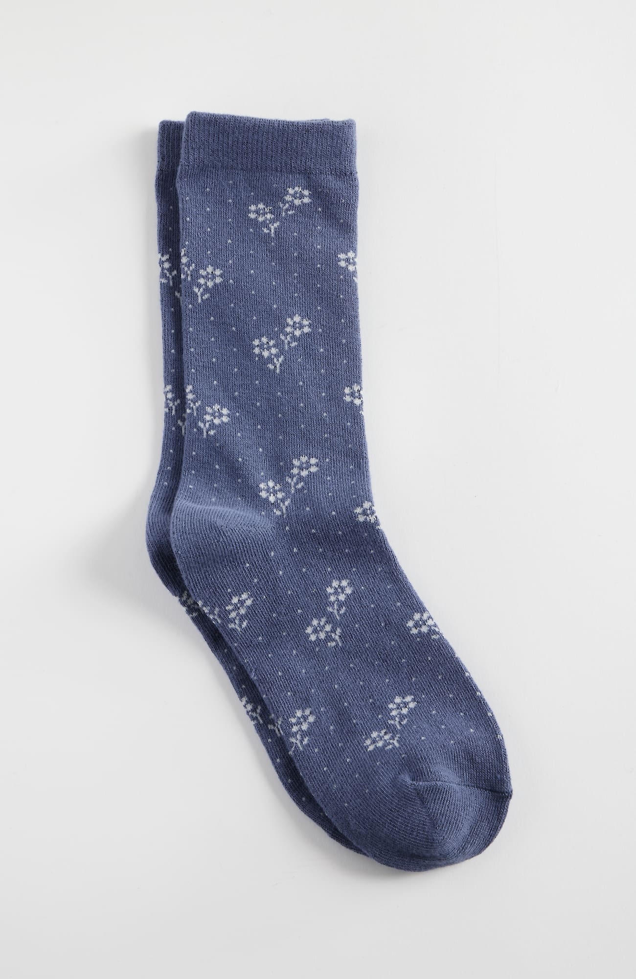 JJILL J.JILL FLORAL DOT CREW SOCKS