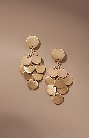 Image for Brushed-Metal Cascading Earrings