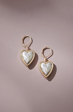 Image for More Love Mixed-Metals Heart Earrings