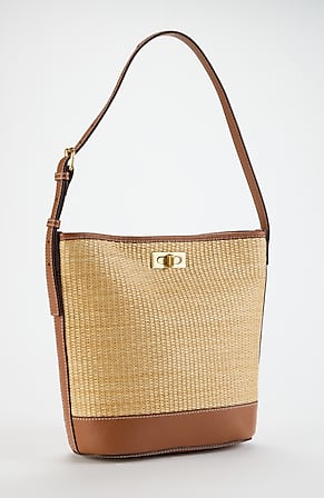 Image for Woven Textured Bucket Bag