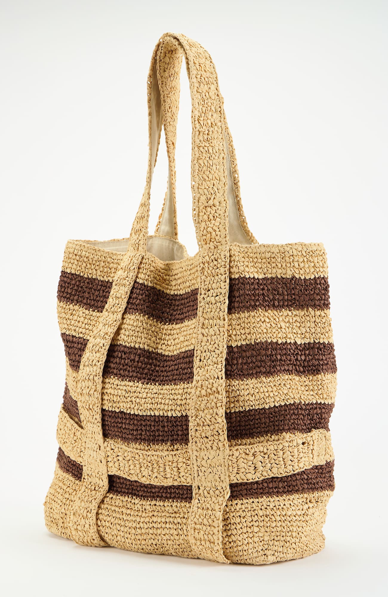 Jjill J.jill Paper Straw Striped Traveler Bag