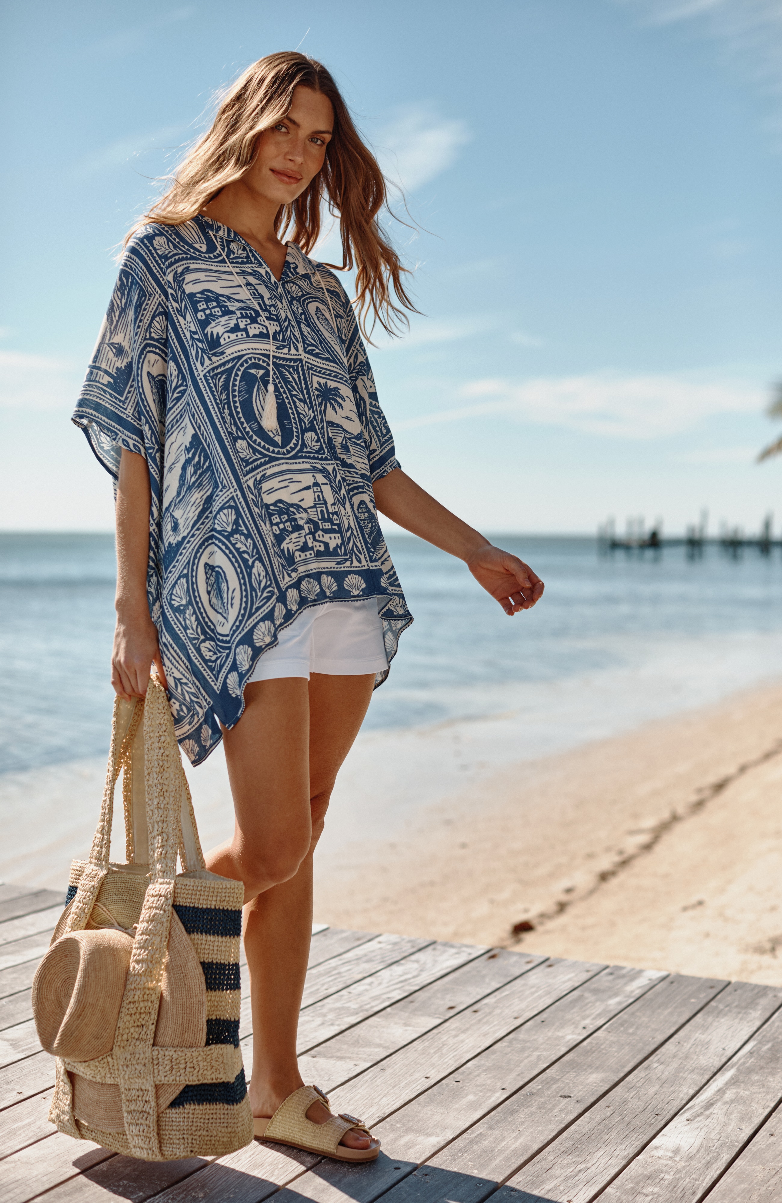 paper straw striped traveler bag