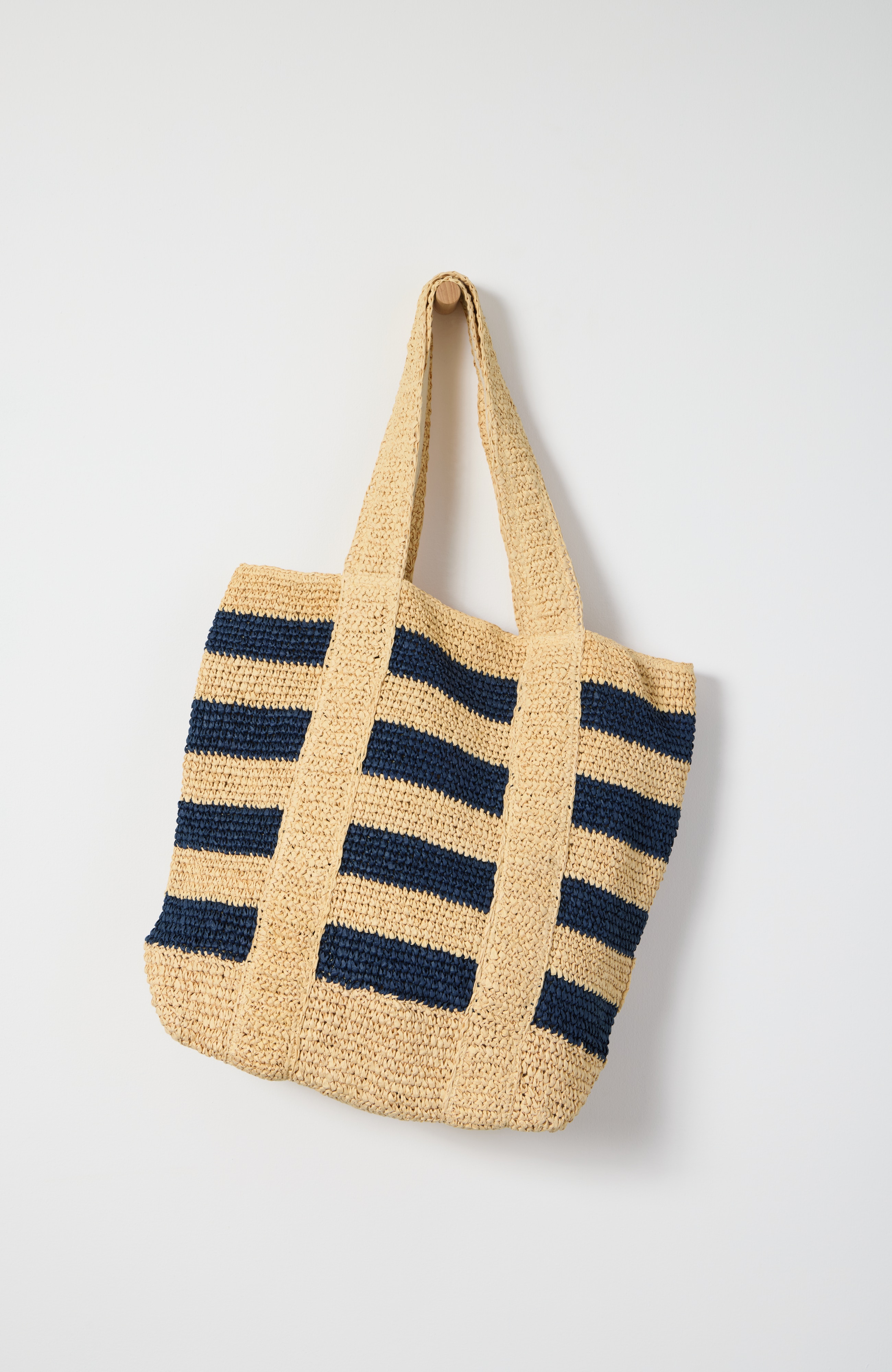 paper straw striped traveler bag