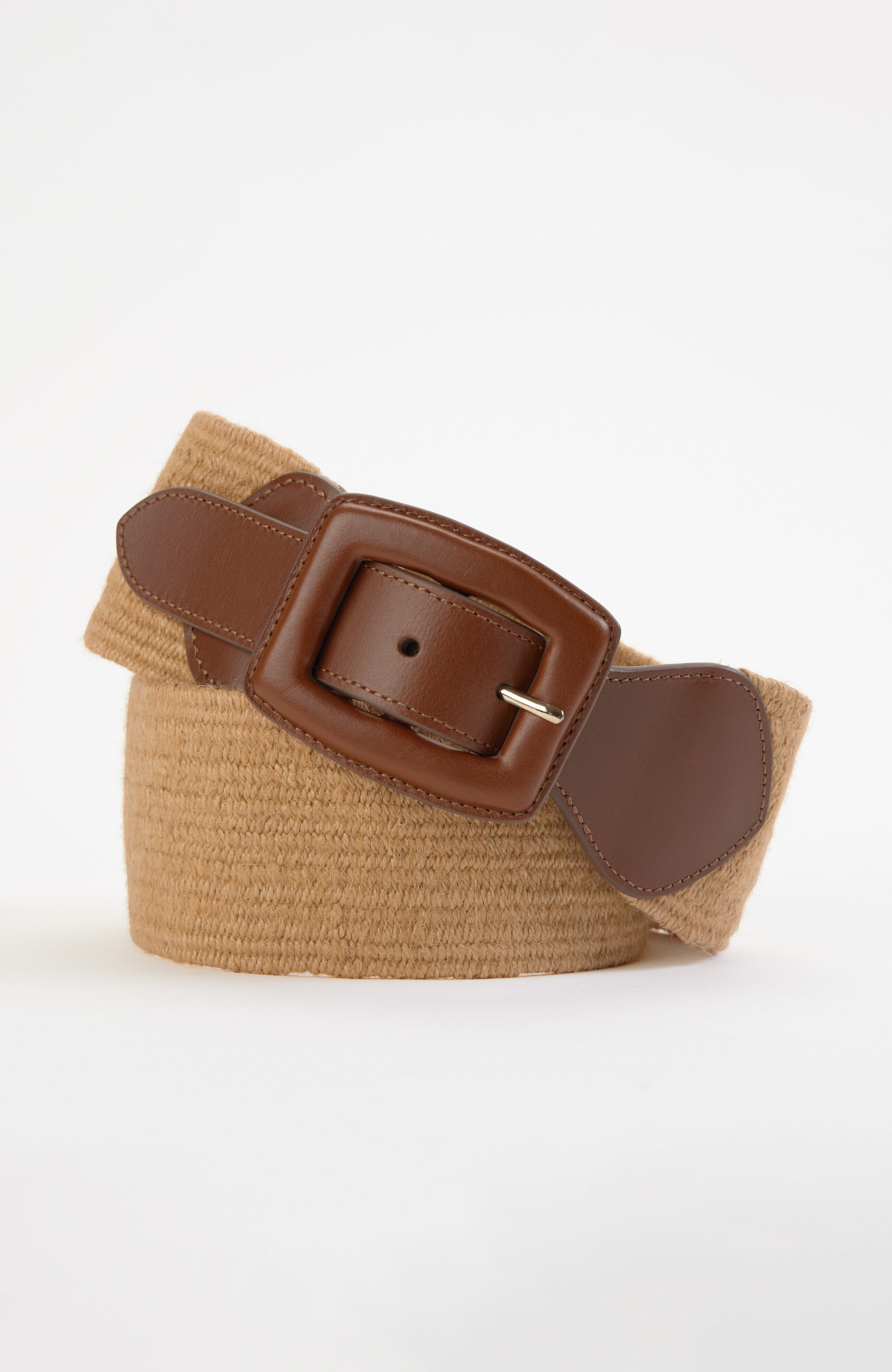 Jute-Stretch Wide-Buckle Belt | JJill