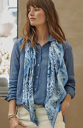 Image for Silk Paisley Square Scarf