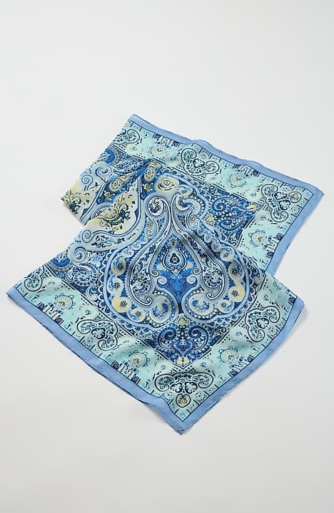 silk paisley square scarf