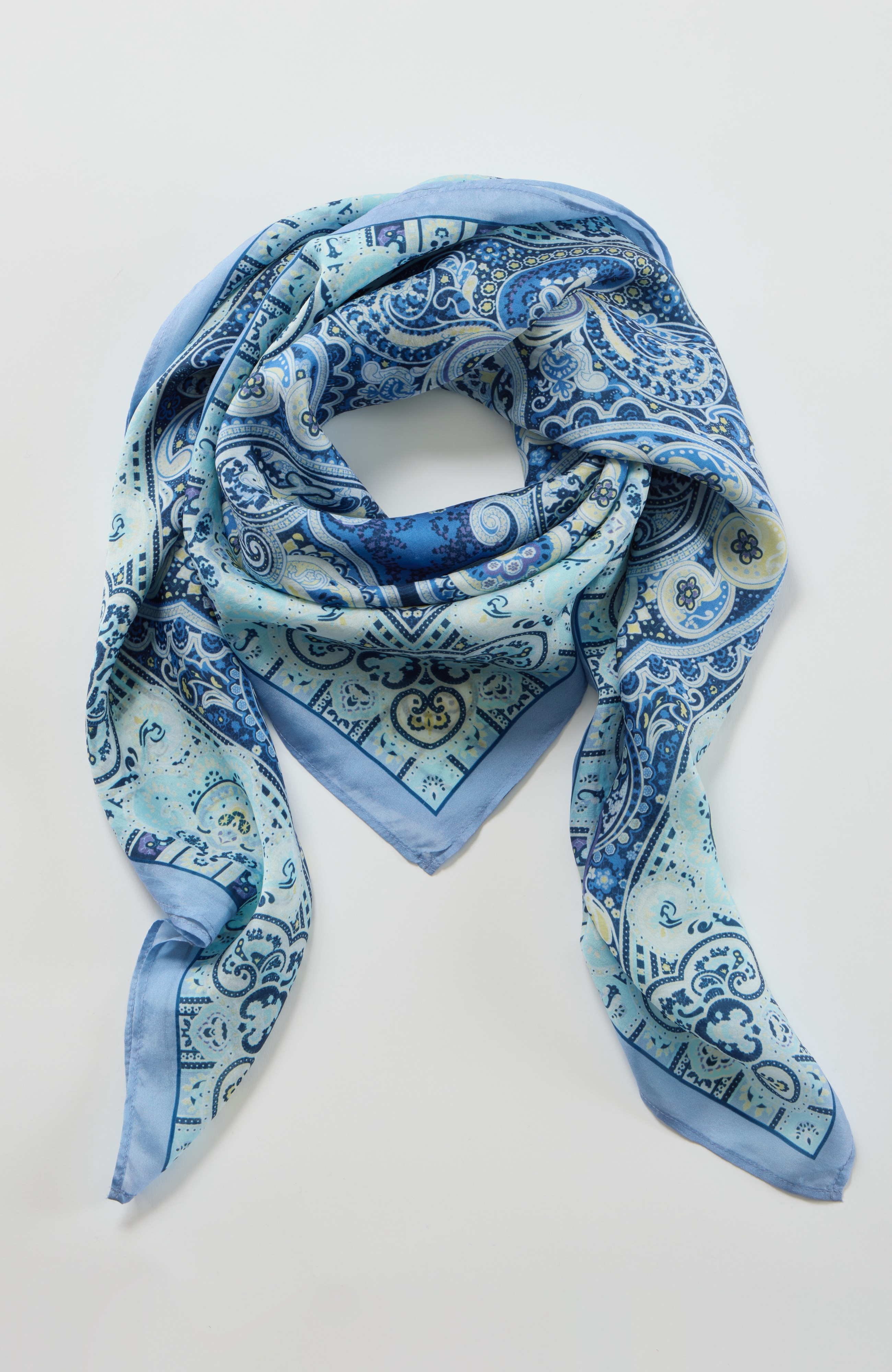 printed silk square scarf