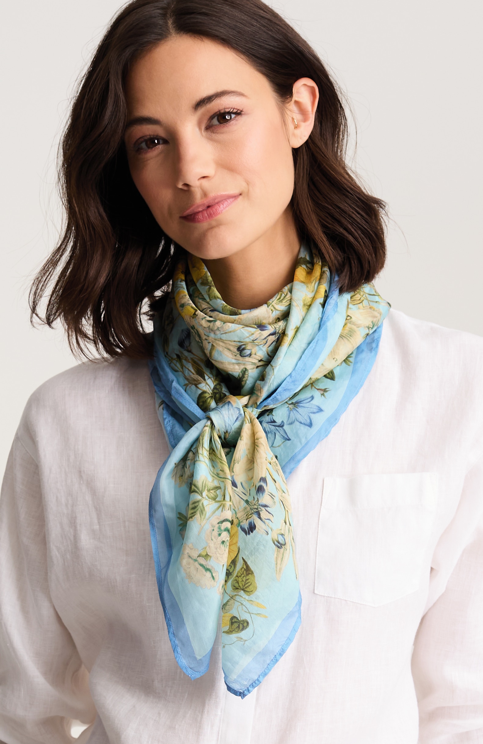 printed silk square scarf