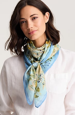 Image for Printed Silk Square Scarf