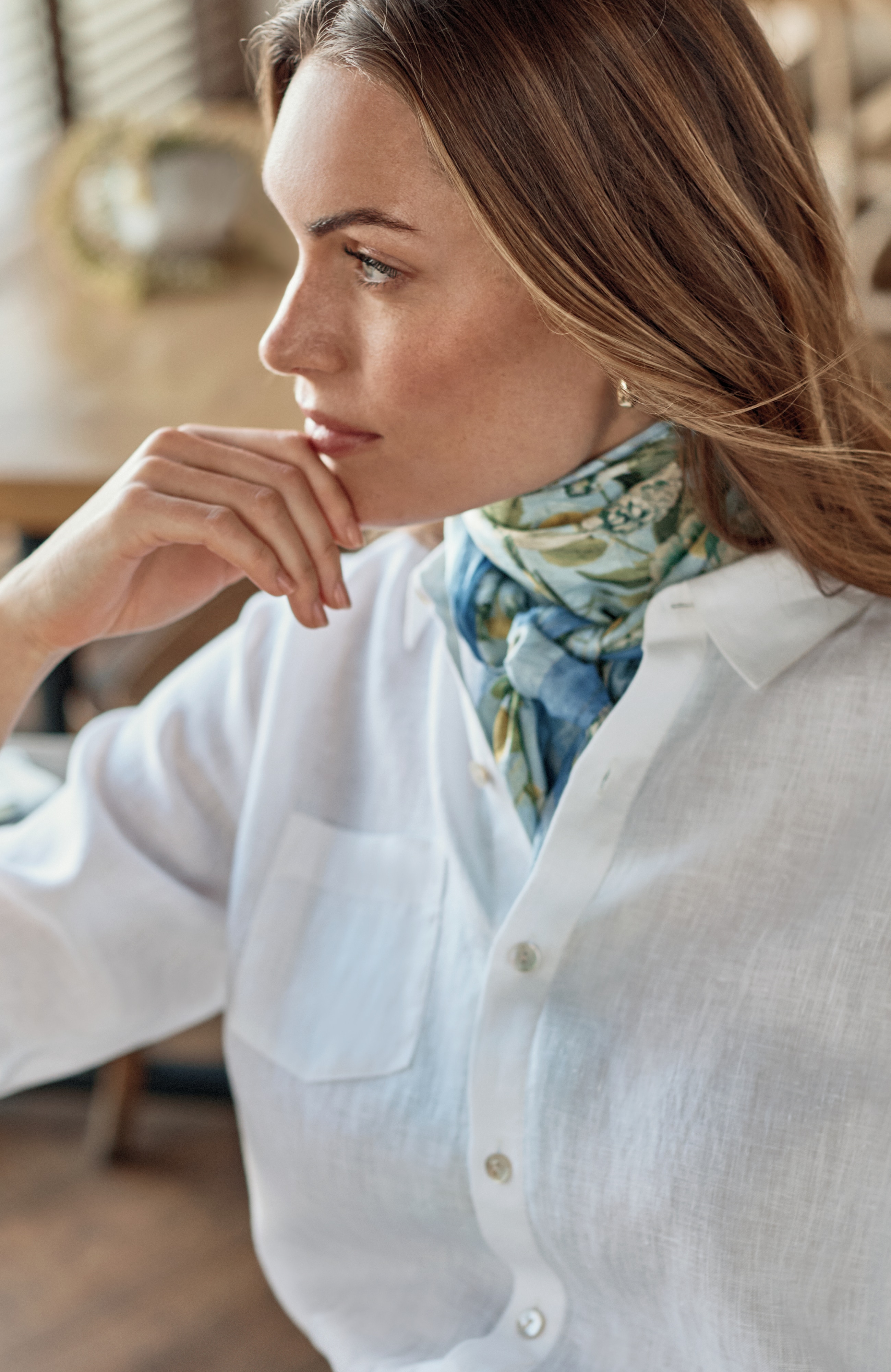 printed silk square scarf