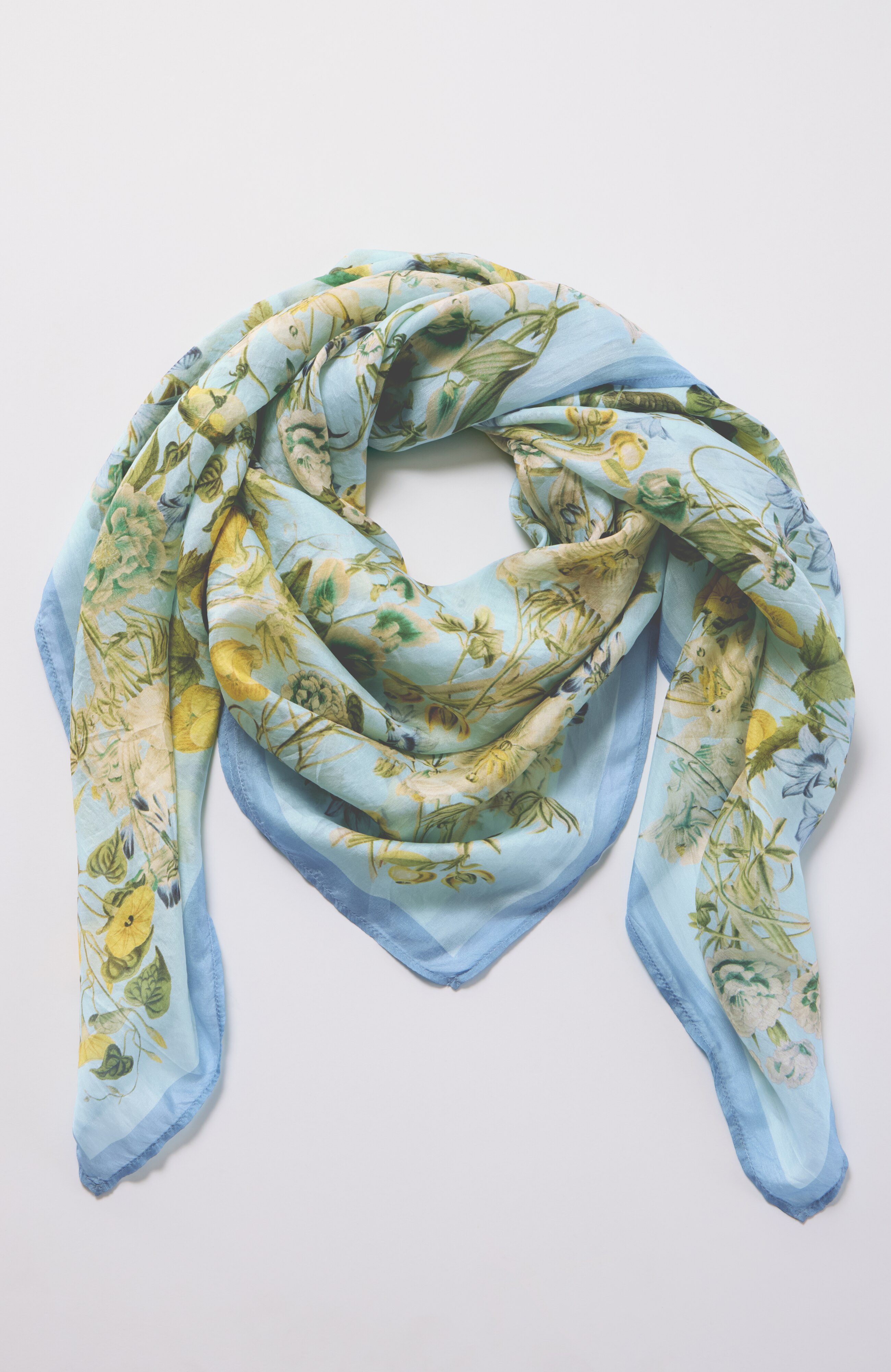 PRINTED SILK SQUARE SCARF | JJill
