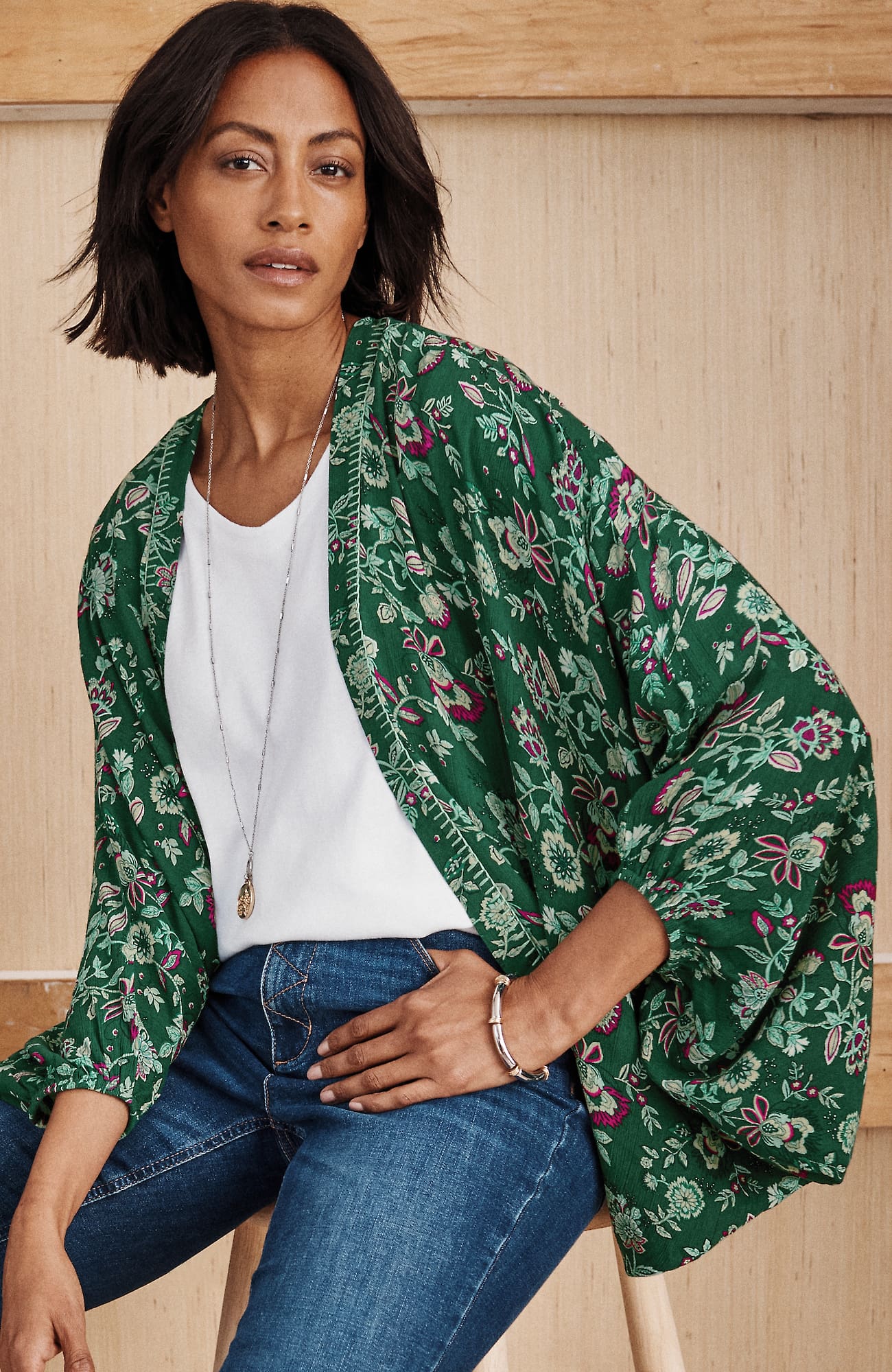 Jjill J.jill Jacobean Floral Shrug