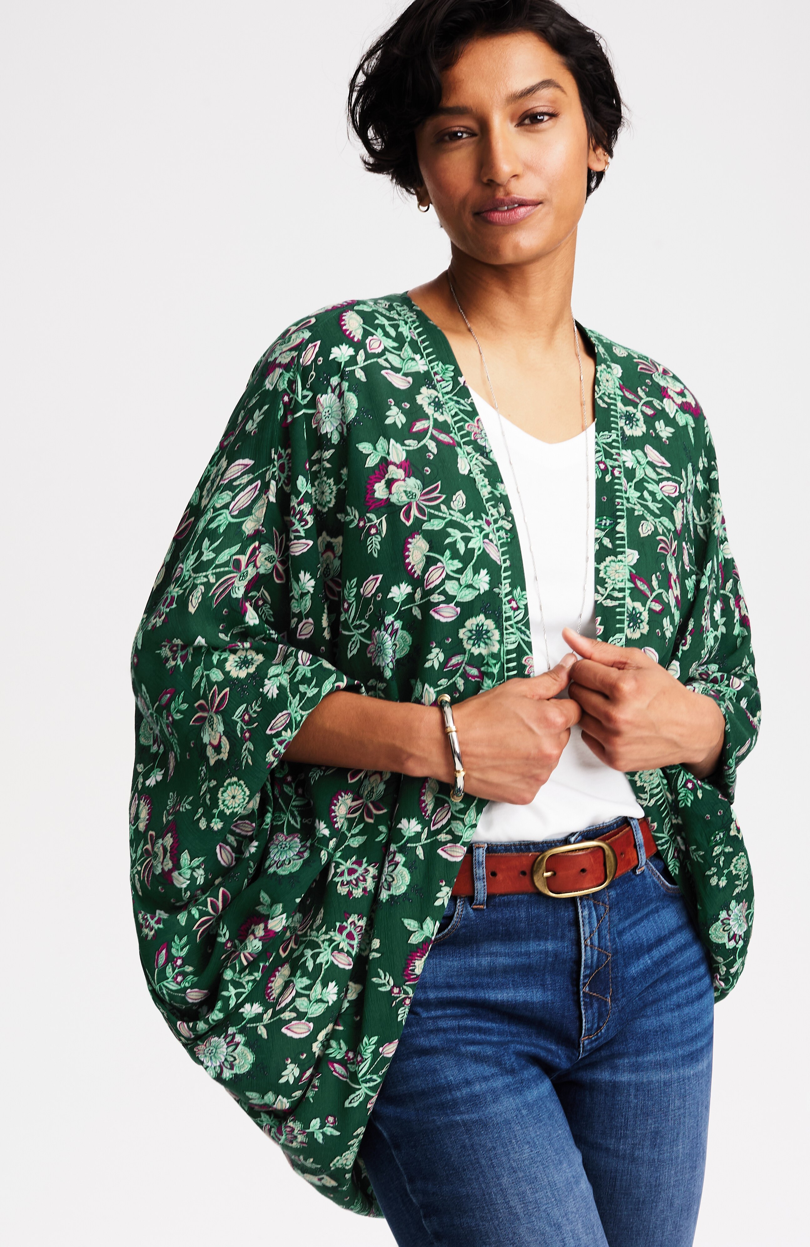 jacobean floral shrug