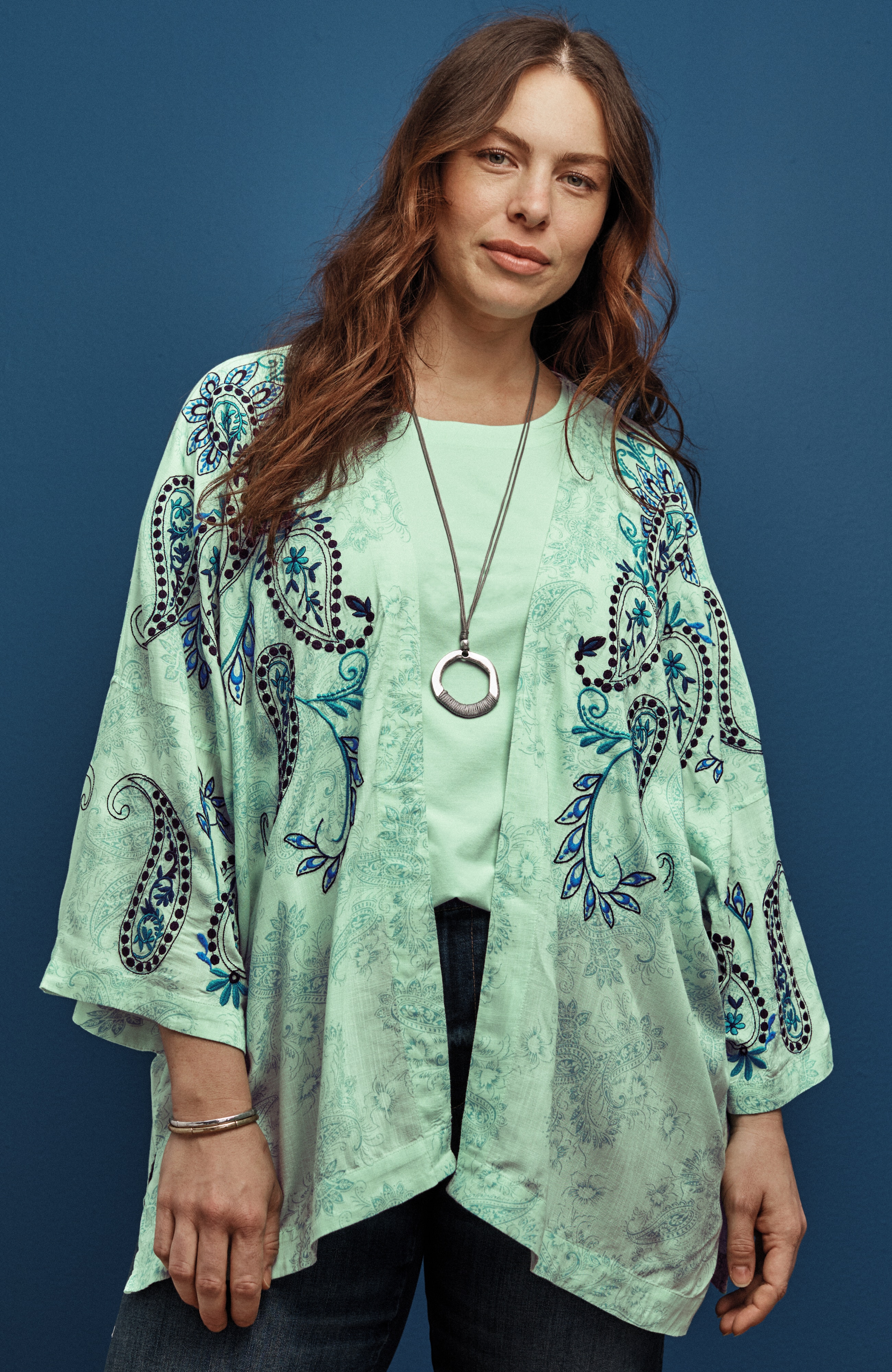 blossoming paisley soft jacket