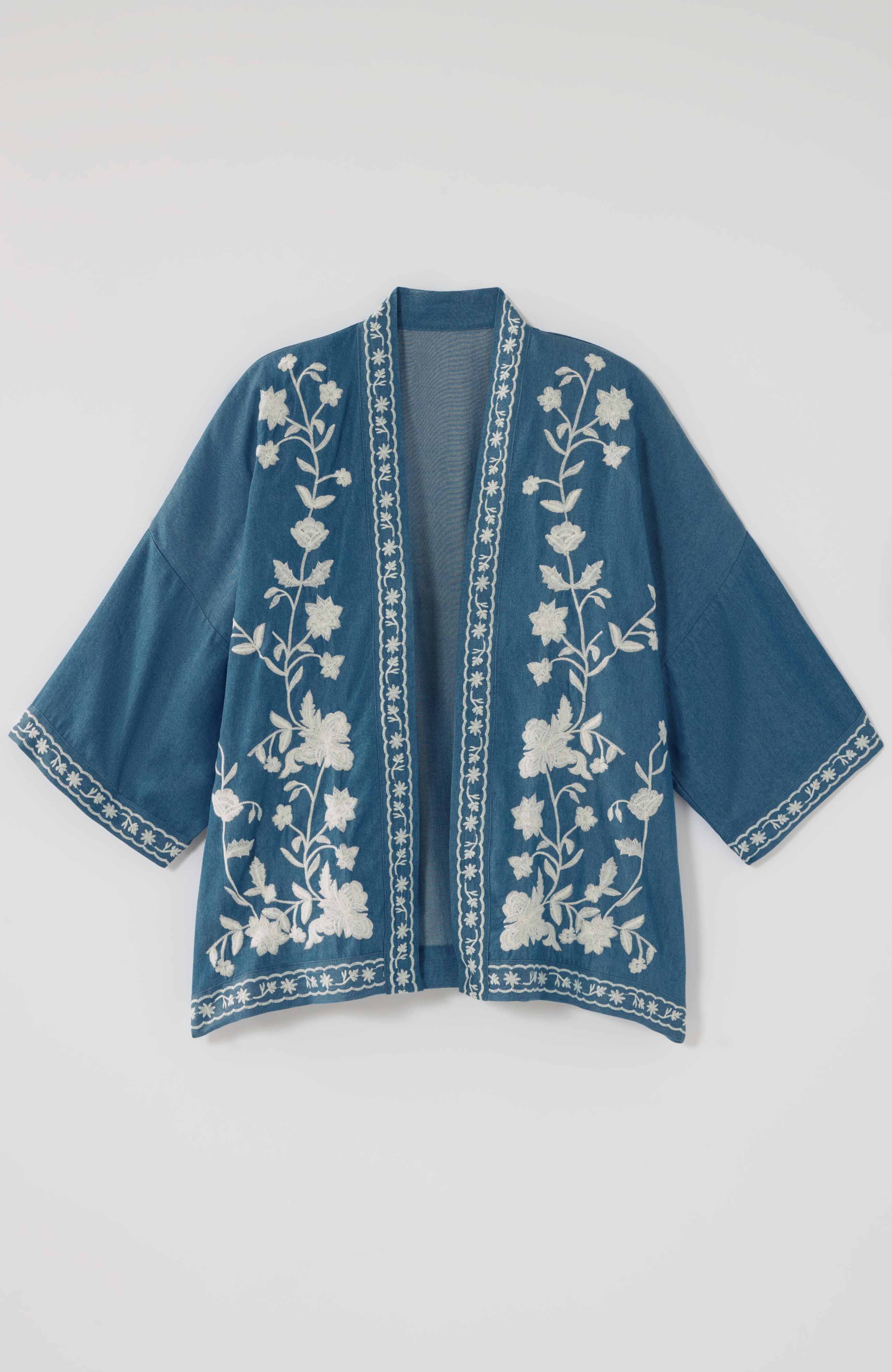 【murral】 Ice flower embroidery jacket Morpho embroidery jacket (Ivory)