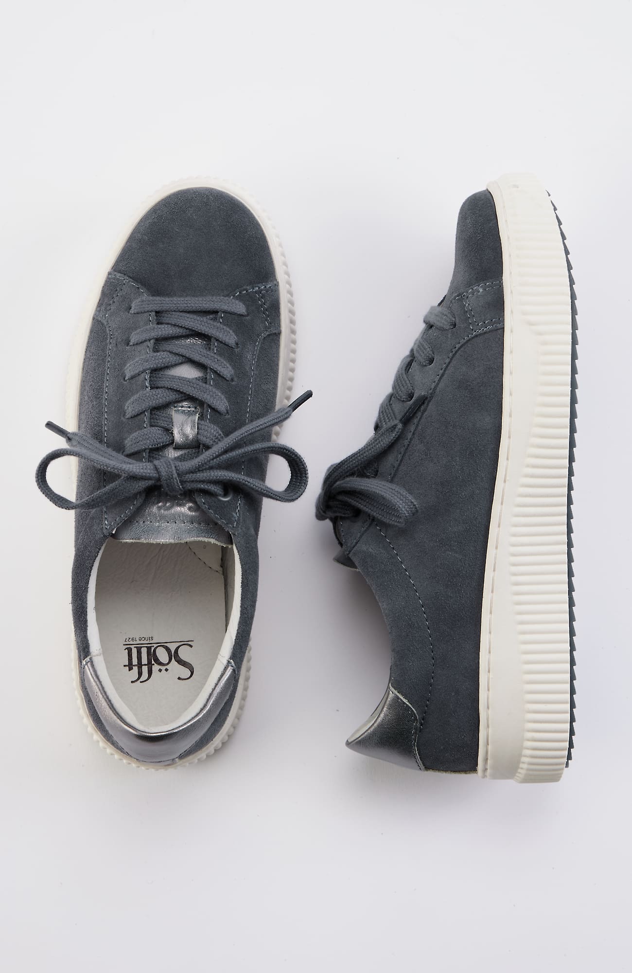 Jjill J.jill Sofft® Fianna Sneakers In Washed Indigo Suede
