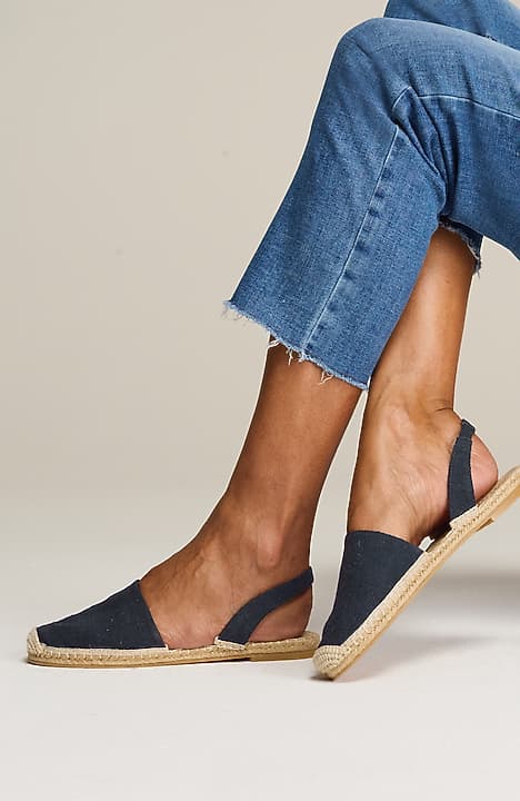 Wedge Navy Blue Summer Flats CHARLOTTE ESPADRILLE FLATS JJill