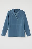pure jill indigo front-pocket top