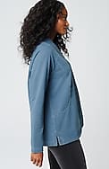 pure jill indigo front-pocket top