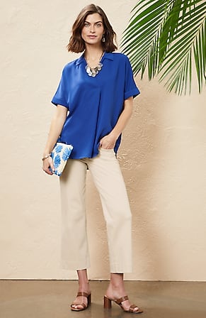 Image for Wearever Smooth-Fit Cropped Wide-Leg Knit Jeans