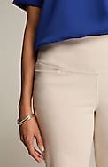 wearever smooth-fit cropped wide-leg knit jeans