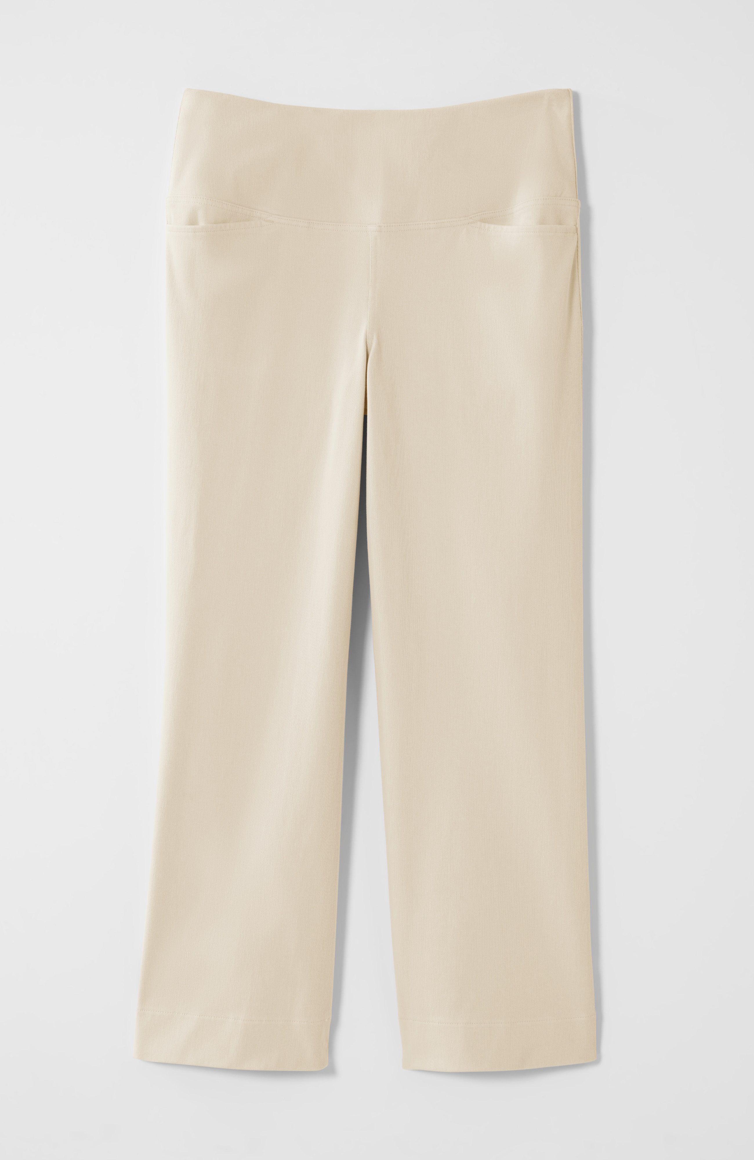 wearever smooth-fit cropped wide-leg knit jeans