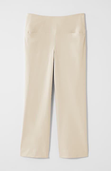 wearever smooth-fit cropped wide-leg knit jeans