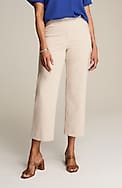 wearever smooth-fit cropped wide-leg knit jeans