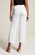 wearever smooth-fit cropped wide-leg knit jeans
