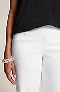 wearever smooth-fit cropped wide-leg knit jeans