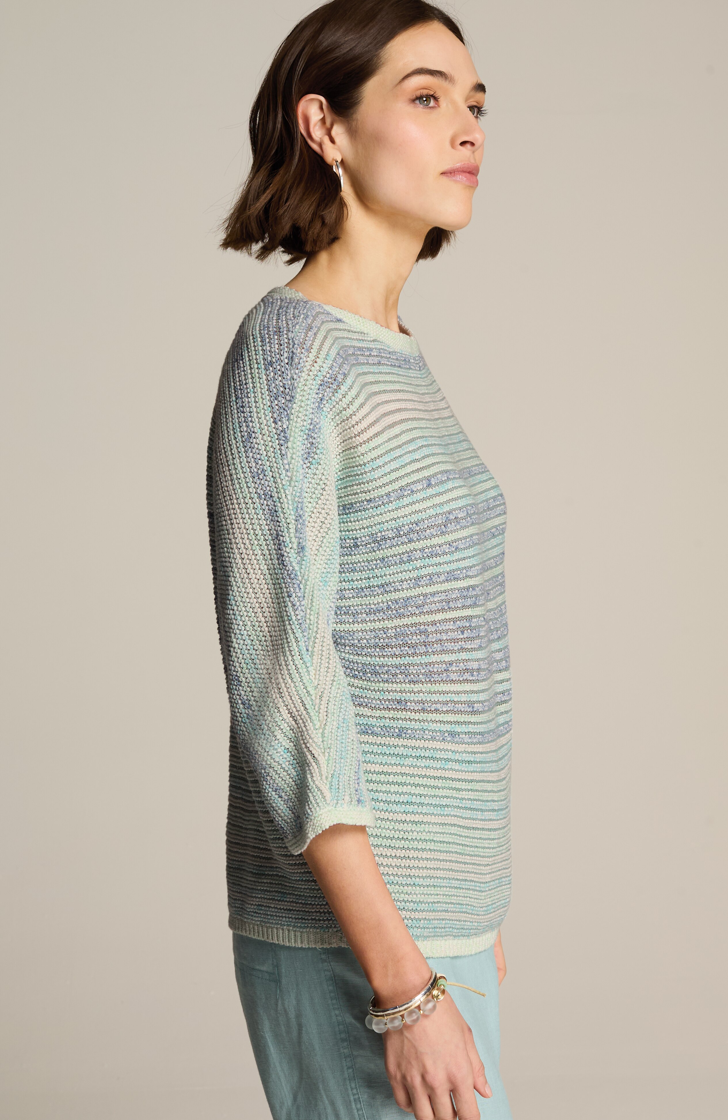 PURE JILL MULTICOLORED TEXTURED SWEATER | JJill
