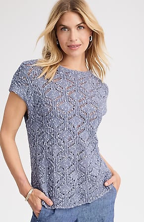Image for Pure Jill Textured-Cotton Sweater