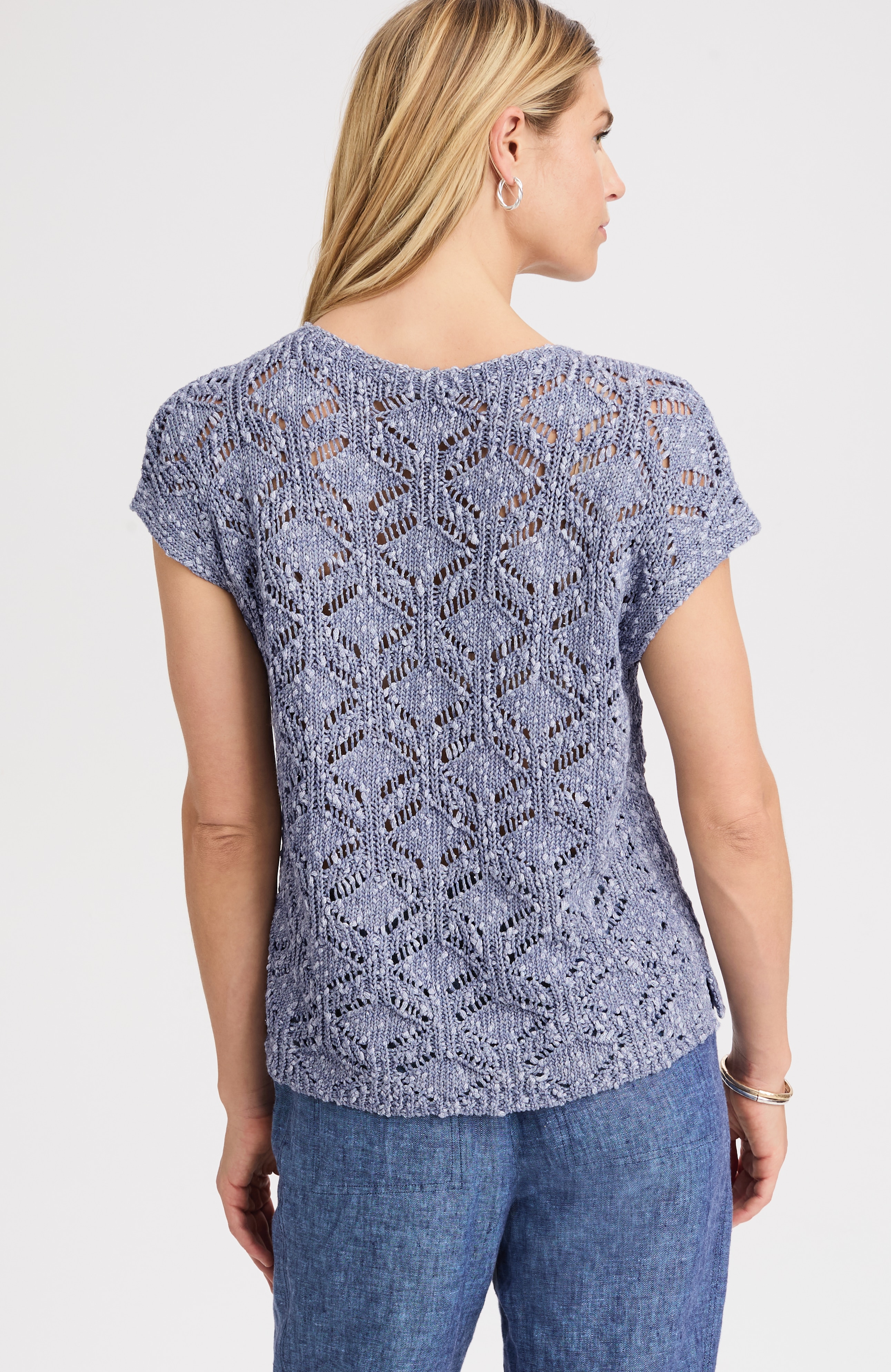 pure jill textured-cotton sweater